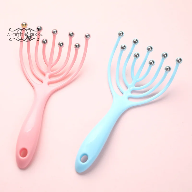 

Nine Claw Head Massager Scalp Relax Spa Deep Massage Nine Beads Massage Comb