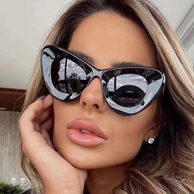 Fashion Cat Eye Sunglasses Woman Brand Designer Vintage Sun Glasses Female  Small Frame Mirror Metal Chain Oculos De Sol - AliExpress