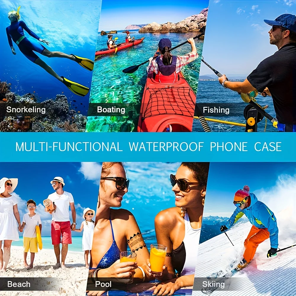 Large Capacity Transparent Phone Bag, Three-layer Sealed Touch Screen Phone Waist Bag, Adjustable Beach Bag, Phone Storage Bag