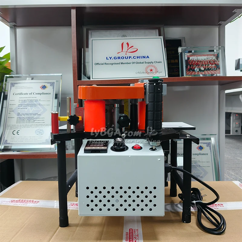 Tragbare Kantenanleimmaschine 1200W mit Zwei-Seiten-Klebefunktion, Einstellbarer Geschwindigkeit und 1000ml Behälter für Holz/PVC – Ideal für DIY-Projekte – Detail 11