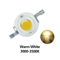 Multicolor High Power LED Chip Light Bulb - 3W X 10 Pieces (Warm White 3000K)