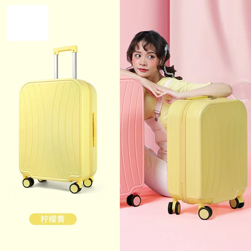 NEW High quality Women trolley luggage 20''carry on luggage 24''26 inch rolling Mute travel suitcase on wheels case