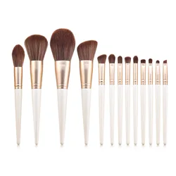 Premium 13 - Piece Cosmetic Brush Set for Flawless Makeup Application (13 pcs)