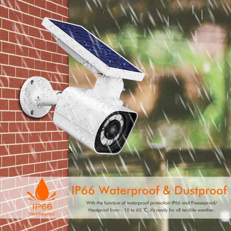 

Фальшивая IP-камера с солнечной батареей, водонепроницаемая, 8 светодиодный