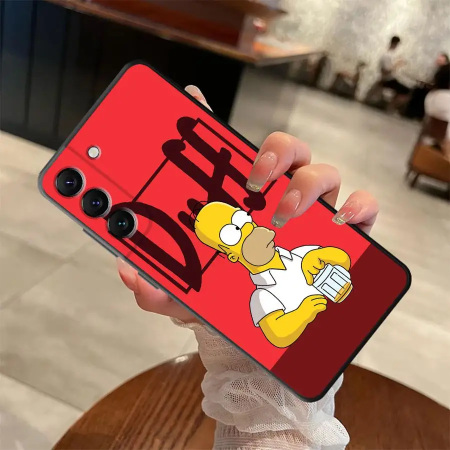 Black Soft Phone Cover Case with Funny Homer Design