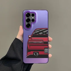 Vibrant Silver IMD Phone Case with Japan JDM Sports Car Design - Samsung S22 5G (B1 - Purple)