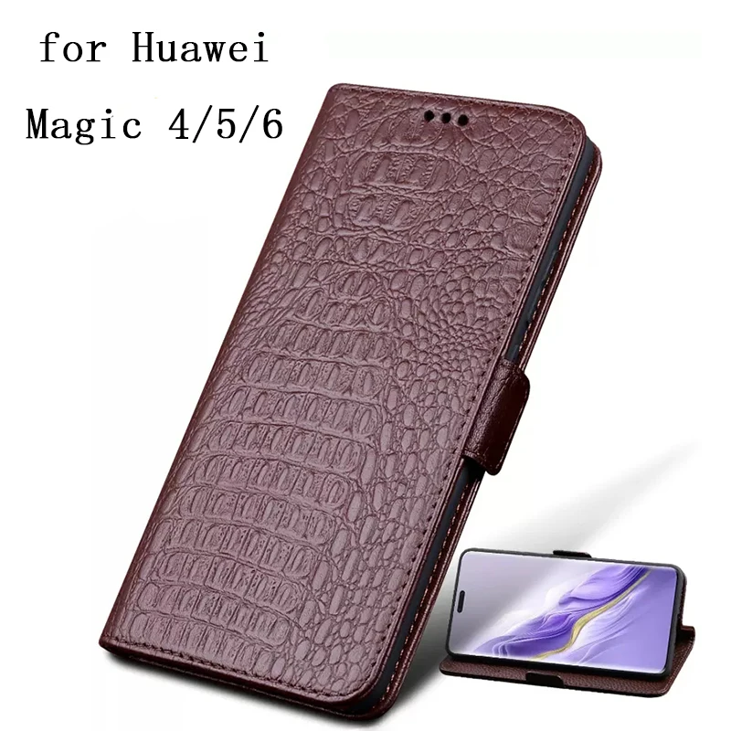 

Оригинальный чехол-кошелек для Huawei Magic 6, чехол из натуральной кожи, чехол для телефона Huawei Magic 6 Pro, чехол Magic 5/5 Pro, сумка