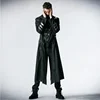 PUNK RAVE Men's Gothic Long Winter Black  Adjustable Jackets Punk Style Visual Kei Fashion Coat Hoodie Windbreaker Men 2