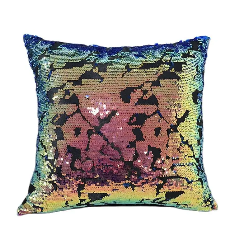 

Glitter Sequins Pillow Case Luxury Sofa Cushion Cover Decorative Pillowcase Square Zipper Pillow Cover