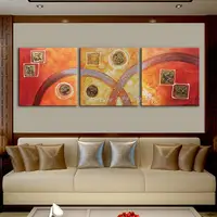 Mintura,Hand-Painted Abstract Canvas,Oil Paintings Modern Large Size 3 Pcs/Set Wall Arts Picture For Living Room,Home Decoration 5
