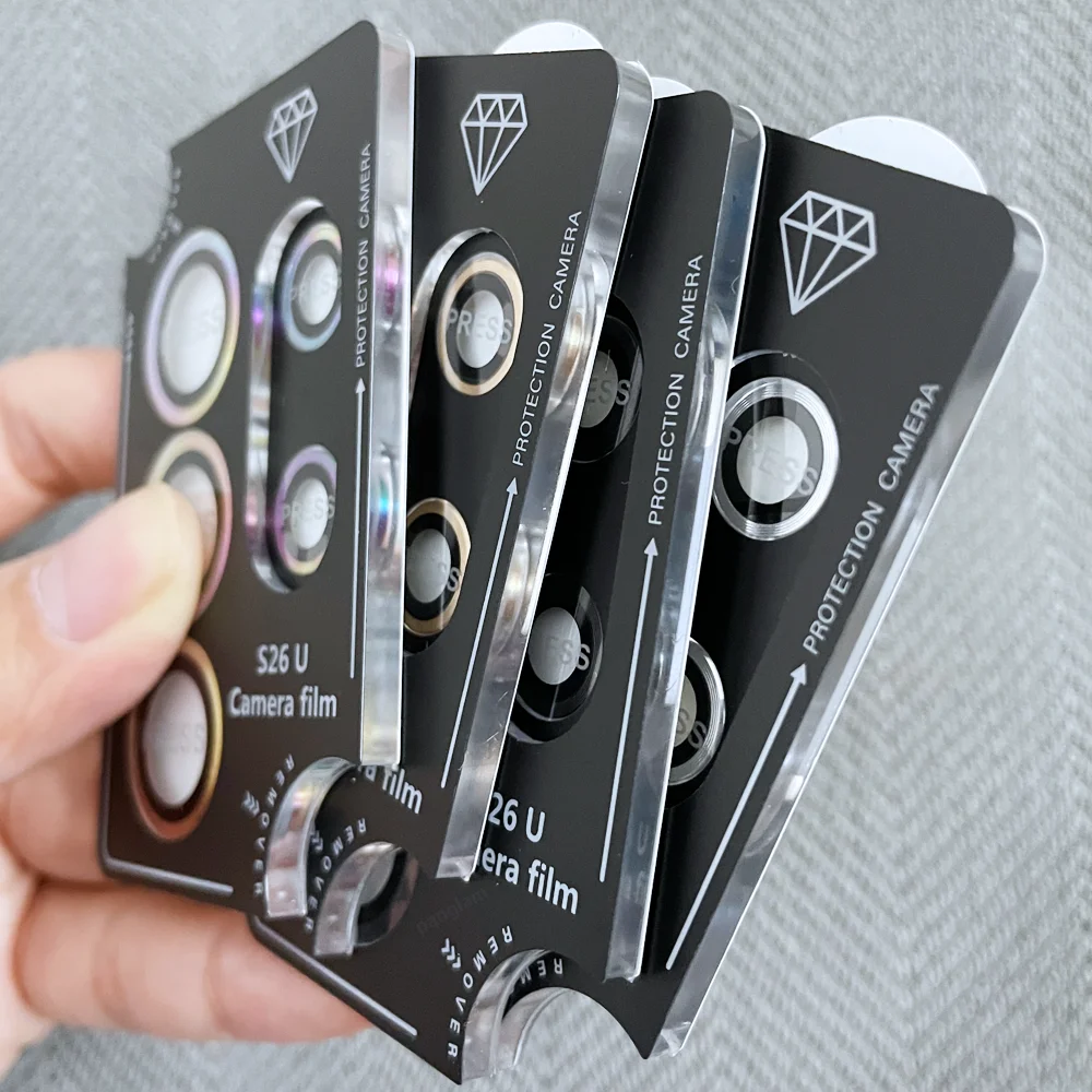 Camera Lens Protector with Metal Ring and Glass Cover, Lens Removal Tool Included