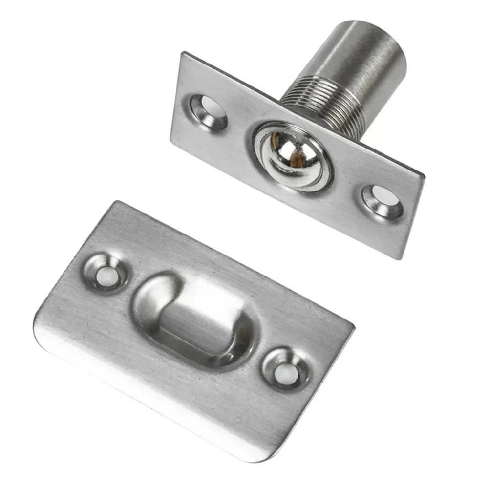 Door Latch Door Catch Stainless Steel Adjustable Roller Ball Door Spring Catch Lock Internal Latch Set Closet Ball