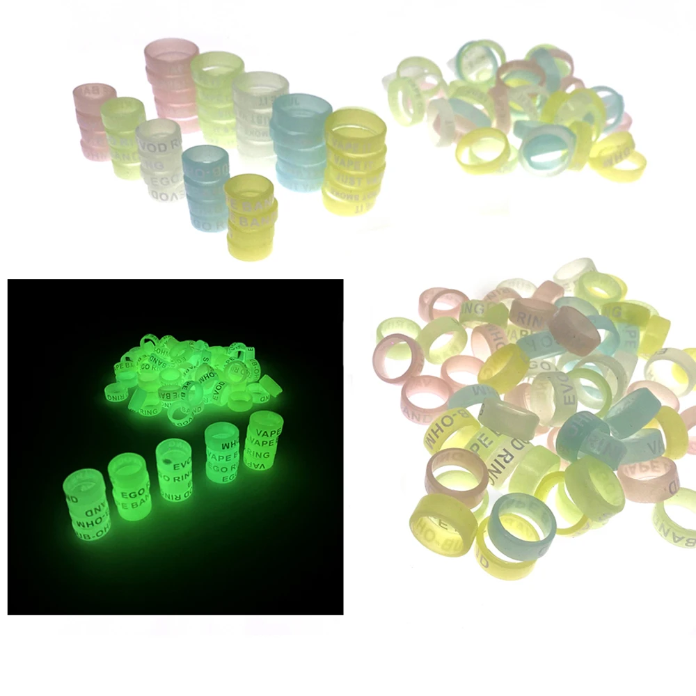 13mm Luminous ring Rod rod anti-skid ring slingshot handle silicone ring stop rod ring rubber anti-skid ring O-ring fishing rod