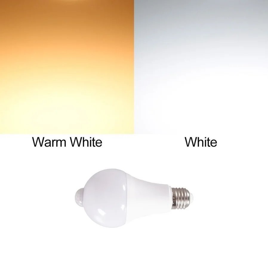 MunLii 220V E27 PIR 모션 센서 램프 12W 15W 18W LED 전구 모션 센서 적외선 방사선 모션 감지기 야간 조명