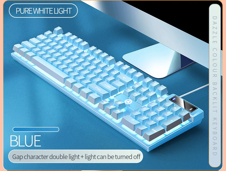 teclado cor correspondência backlit mecânica sentir computador