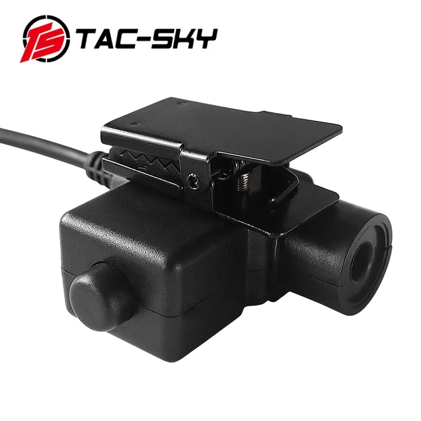 TS TAC-SKY Tactical Military Headset Adapter Outdoor Sports Hunting U94 PTT Mobile Phone Plug Spring Soft Cord Headset Adapter