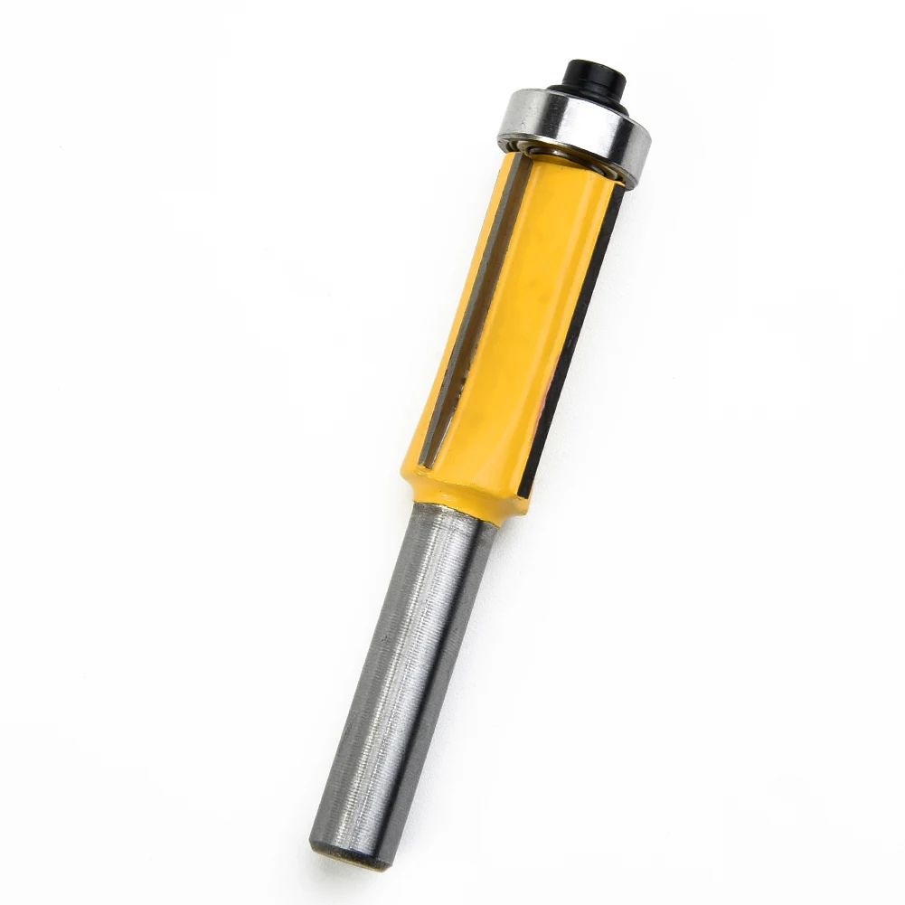 

1Pcs 4 Teeth Router Bit Extra Long Bearing Woodworking Tools Milling Cutter 8mm Shank Wood Router Cutter 30mm Blade 14mm Bearing