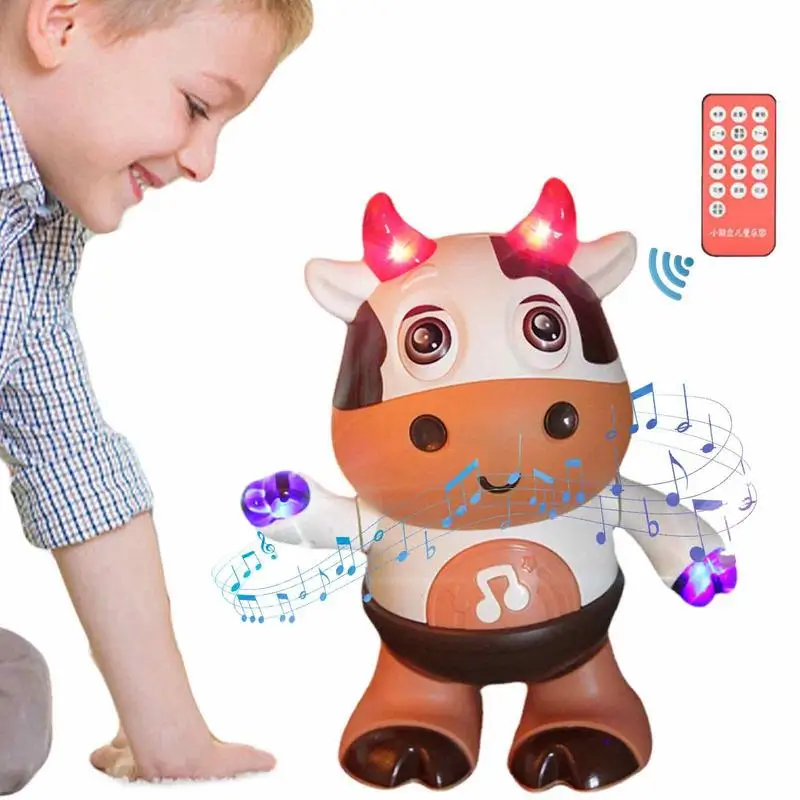 

Baby Cow Musical Toys Electronic Animal Toys Interactive Musical Learning Toy With Motion LED Sensory Toy For Boys Girls