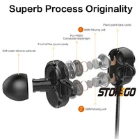 Dual Driver In-Ear Earbuds, Sport Dynamic Earphones with Hands-Free Microphone, Ultra Stereo Bass, 3.5mm Jack 2