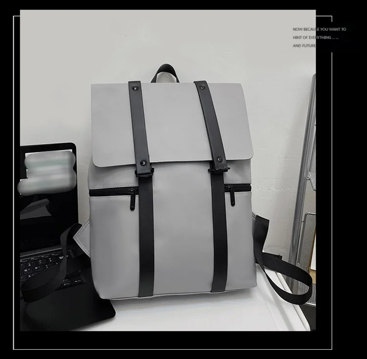 Studentski ruksak Novi trend Insen serije Ruksak za parove Poslovni ležerni jednostavni ruksak od umjetne kože za računalo_voghion.com