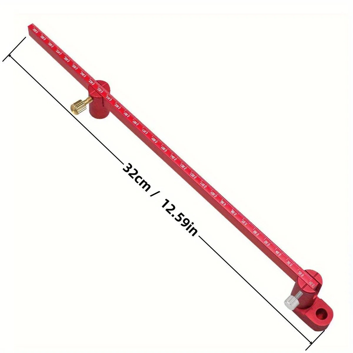 320 mm/550 mm Holzbearbeitungs-Kompassreißnadel, Kreislinienmarkierungslehre aus Aluminium mit fester Spitze, verstellbares kreisförmiges Zeichenlineal – Detail 5