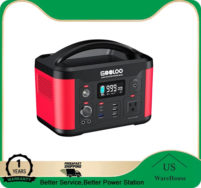 GOOLOO P600 Portable Power Station, 626Wh MPPT Solar Generator