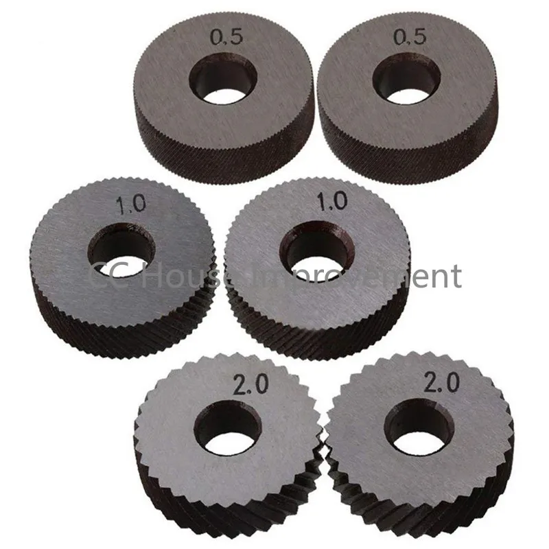 

2pcs Positive & Negative Knurling Tool Diagonal Knurl Wheel 1mm Pitch
