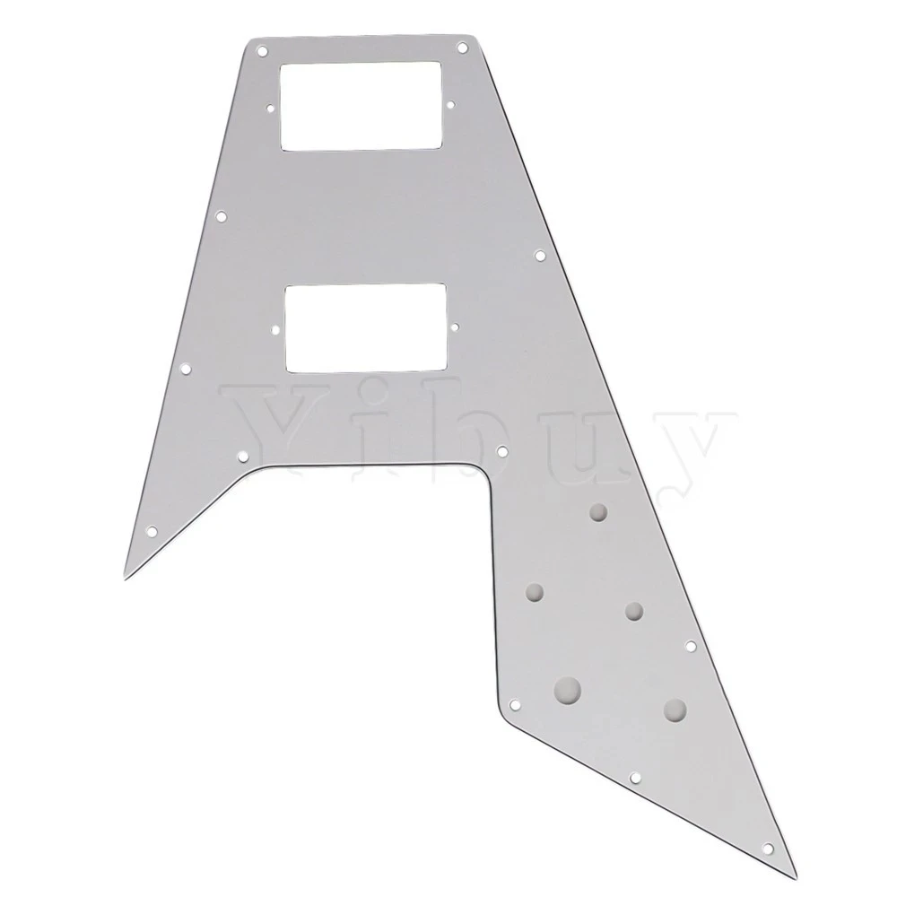 

Right Handed Scratchplate / White 3Ply For V-Style Guitar ETC