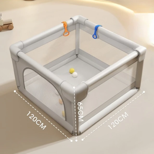 XXL Space Baby Playpen with Non-Slip Base - Detachable Learning-to-Walk Activity Center Washable Soft Edges & Cartoon Patterns 5
