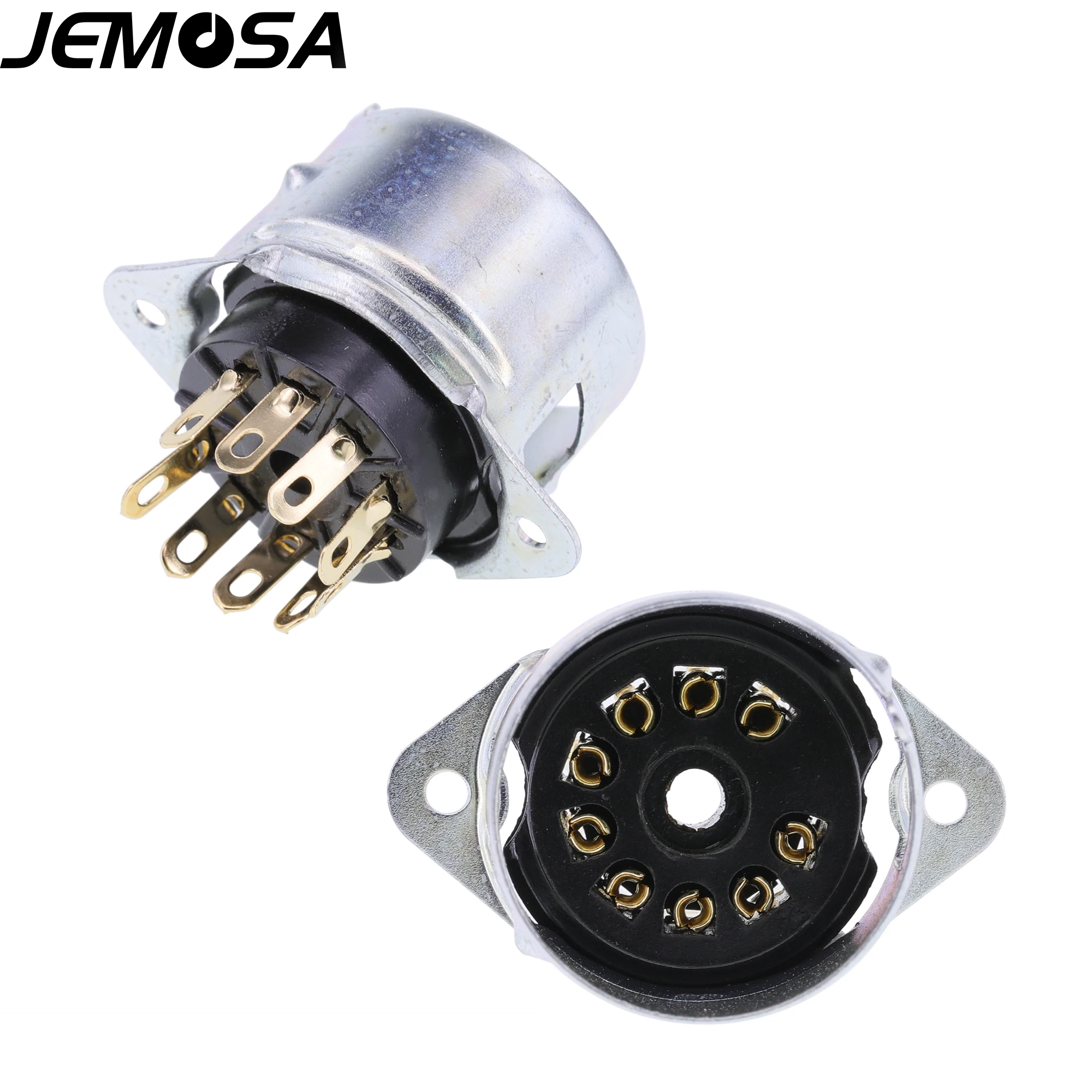 9Pin Tube Socket Bakelite With Aluminum Shield For 12AX7 12AU7 ECC83 ECC82 EL84 7199 ECC88 6922 Vacuum Tube Amplifier Audio HIFI 6