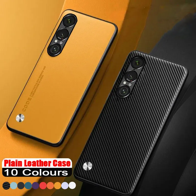Carbon Fiber PU Leather Matte Shockproof Soft Frame Case with Bumper Design