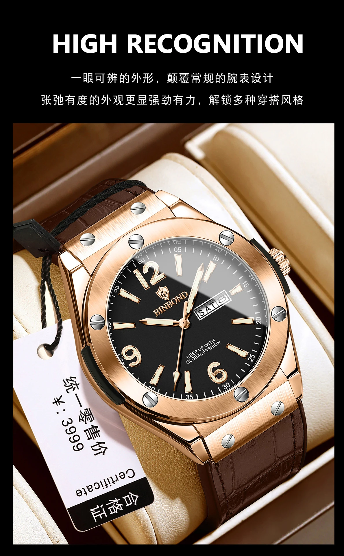 BINBOND B225 Men's Watch description image 4
