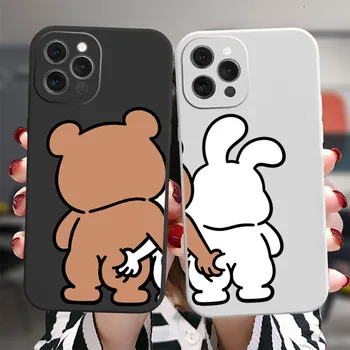 Cute Rabbit Bear Couple Paired Phone Case For iPhone 14 13 12 11 15 Pro XS Max Plus Mini SE X XR Soft Lovers Cover Fundas Coques- Cute Rabbit Bear Couple Paired Phone Case For iPhone 14 13 12 11 15 Pro XS.jpg