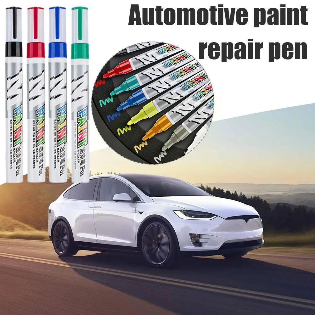 8 Colors Automotive Paint Repair Pen Car Cleaning Scratch Waterproof Clear Colorful Scratch Painting Pen Remover Car Pen Re C8F1