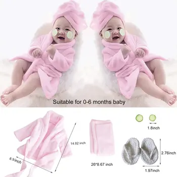 Puntelli per fotografia neonato Abiti per accappatoio Puntelli per servizio fotografico per bambini Robe Girl Baby Photo Prop Outfit Robe Asciugamano da bagno Set di costumi