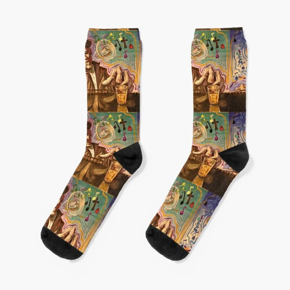 

Waltzing Waits aka Tom Waits Socks Argentina happy floral Socks For Man Women's