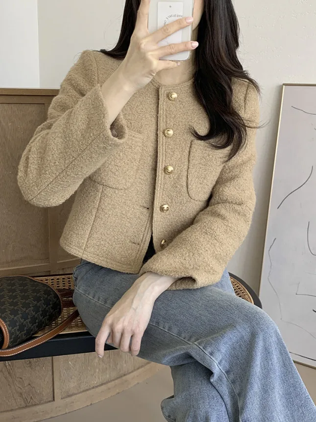 [최신|인기상품]간절기아우터 => 한국어 스타일 트위드 자켓: 유행을 선도하는 세련된 코트 [ChinaNOW | 추천상품]