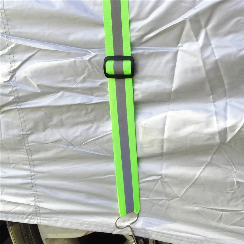 Custom Elastic Car Cover with Reflective Stripe for Easy Installation