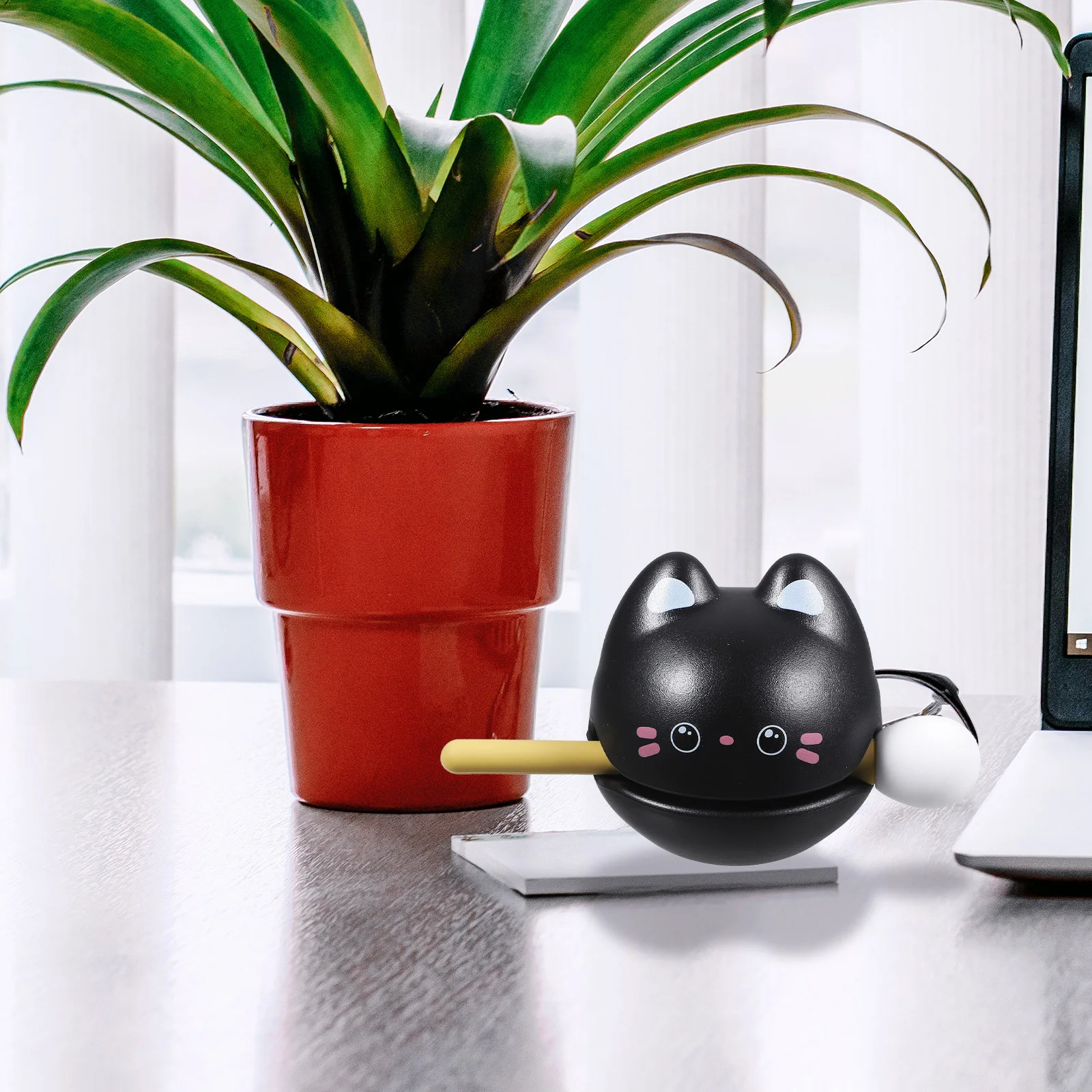 1세트 소형 나무 물고기 사원 블록 악기 스트레스 해소 사무실 휴 장난감 정교한 장인정신