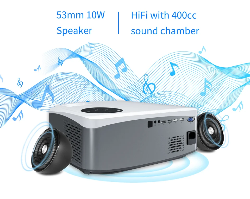 Portable projector WZATCO C6A Android 9.0 4K 1980*1080P Smart LED Projector 7000Lumens Home Theater Full HD Beamer proyector