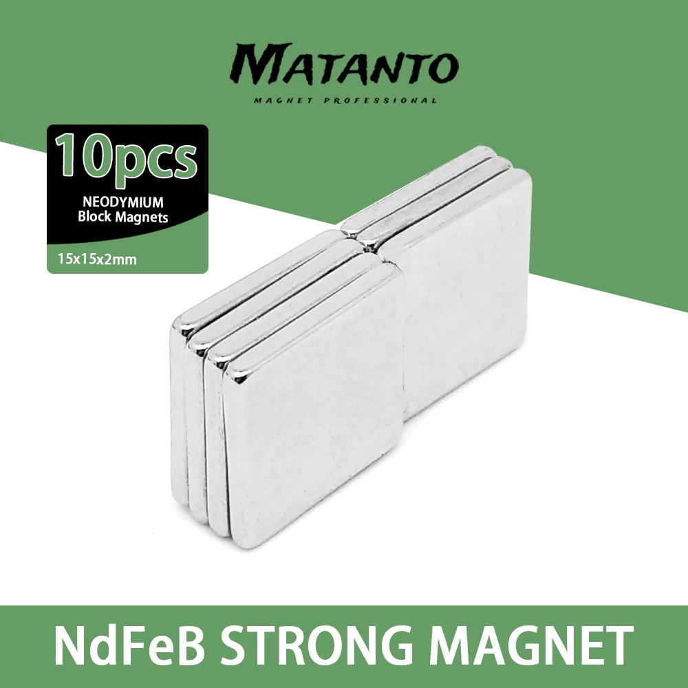 

10/20pcs 15x15x2 mm Rare Earth Neodymium Magnets 15*15*2 mm Super Powerful Strong Magnetic Magnets 15x15x2mm Block Magnet