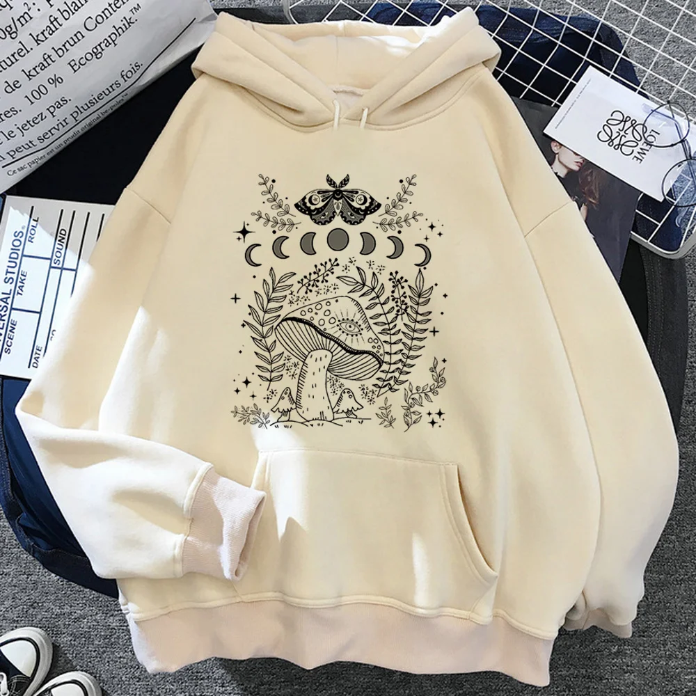 

Mushroom hoodies women funny gothic 2023 Winter Hood tracksuit women Fleece sweater
