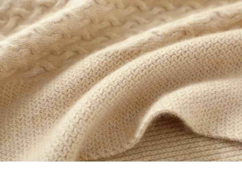 Thick Turtleneck Pullover 100% Cashmere Winter Warm Sweater Women New Designer Latest Fashion for Women Normcore/Minimalist