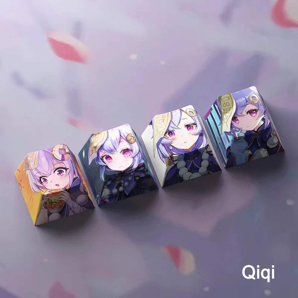 Genshin Impacto PBT Sublimação R4 Cereja Perfil Teclado Mecânico Keycap
