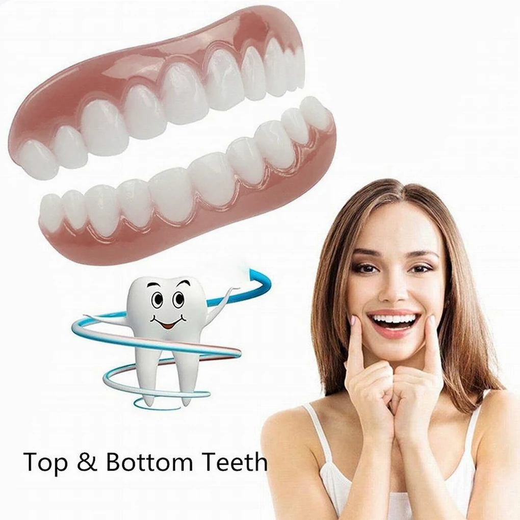 SiliconeWhiteToothRepairBraceErgonomicReusableImitationTeeth