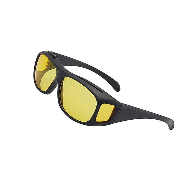 Clip Lunettes Conduite Nuit - Verres Jaunes Polarisés - Anti-éblouissement Phares - Léger 10g - Compatible Lunettes De Vue