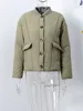 Autumn Padded Jackets For Woman Loose O-neck Single Breasted Long Sleeve Female Coat 2024 Winter Casual Solid Lady Outwear 6