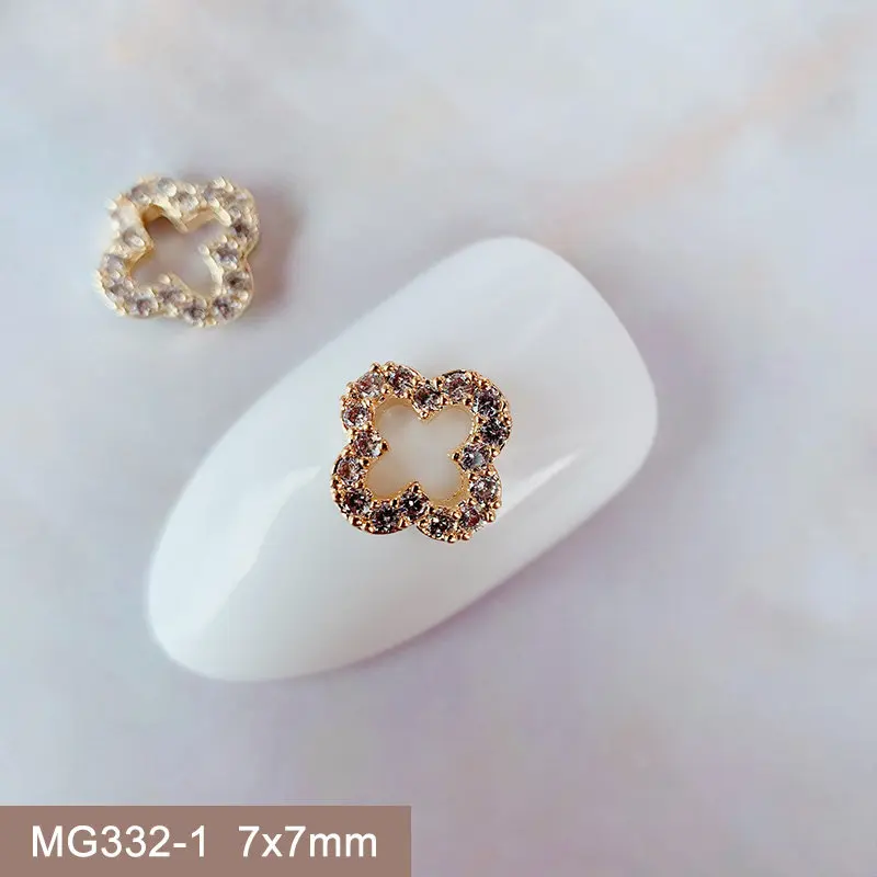10 개/몫 3D 하트 스타 꽃 합금 네일 아트 지르콘 진주 크리스탈 금속 매니큐어 손톱 액세서리 용품 장식 매력