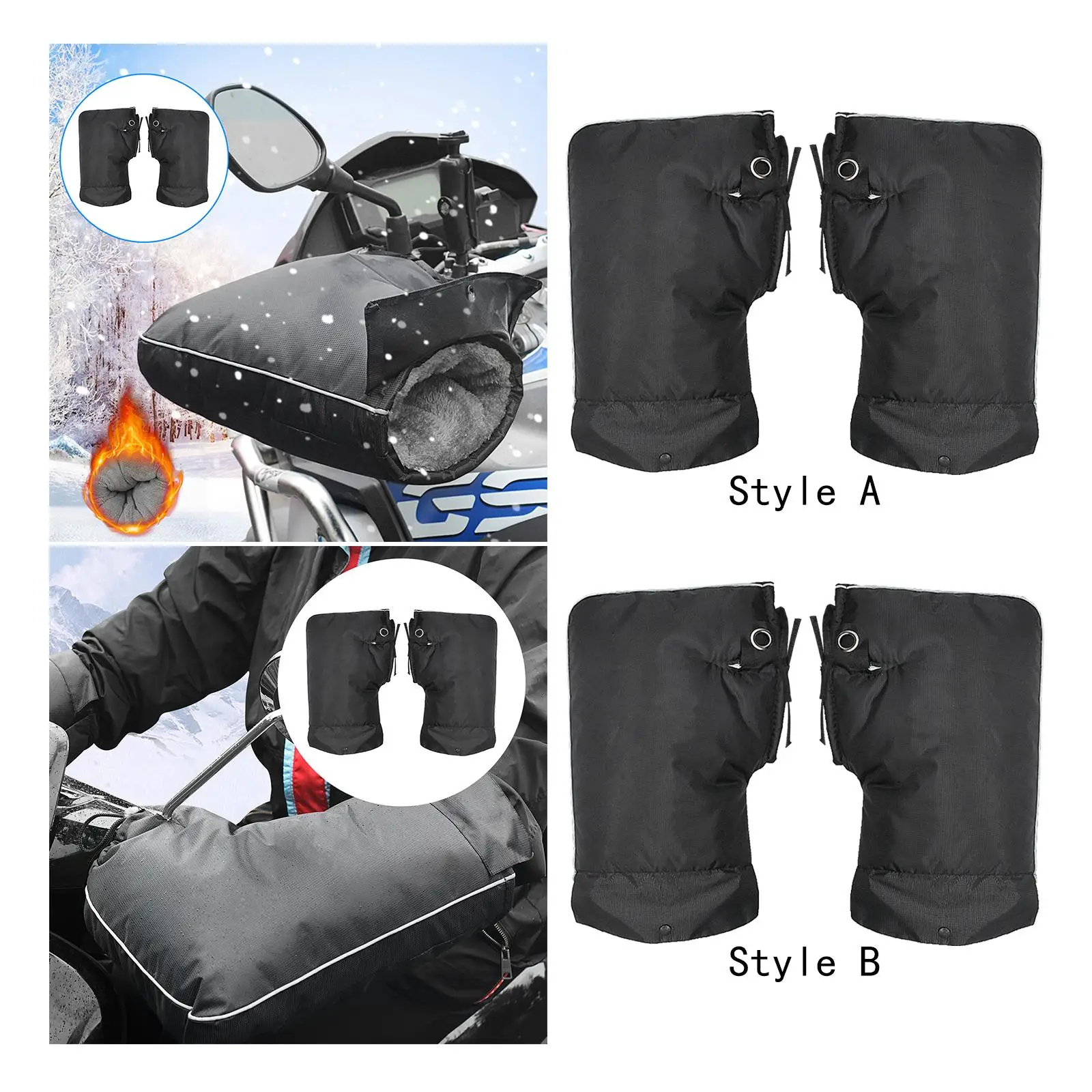 MotorcycleHandlebarMuffsWinterSoftWeatherProtectionMittens