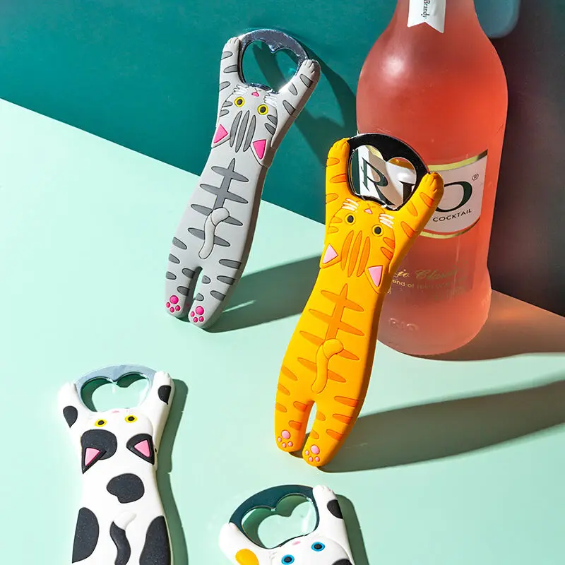 Magnetic Refrigerator Beer Bottle Opener Cute Cat Shape Bar Accessories Kitchen Tool Multifunctional Bottle Opener_voghion.com